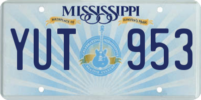 MS license plate YUT953