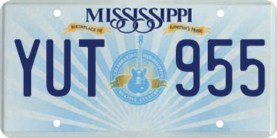 MS license plate YUT955