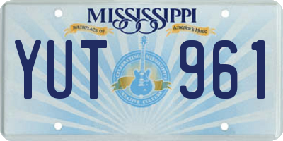 MS license plate YUT961