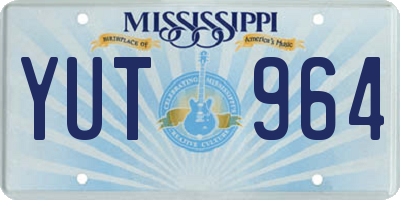 MS license plate YUT964