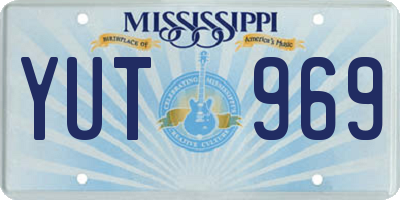 MS license plate YUT969