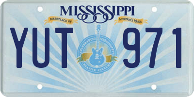 MS license plate YUT971