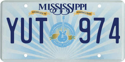 MS license plate YUT974