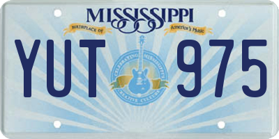 MS license plate YUT975