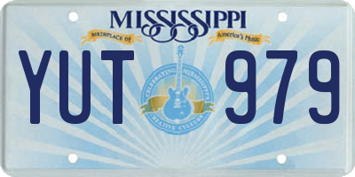 MS license plate YUT979
