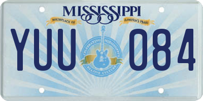 MS license plate YUU084