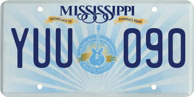 MS license plate YUU090