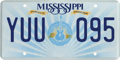 MS license plate YUU095