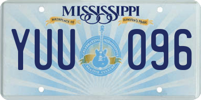 MS license plate YUU096