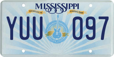 MS license plate YUU097