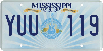 MS license plate YUU119