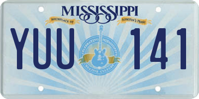 MS license plate YUU141