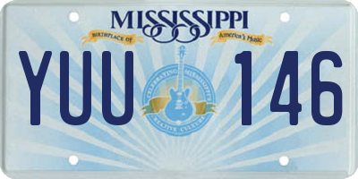MS license plate YUU146