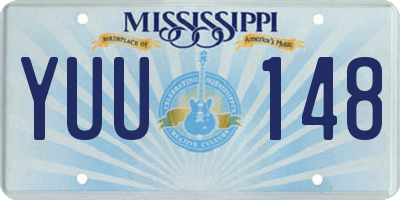 MS license plate YUU148
