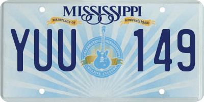 MS license plate YUU149