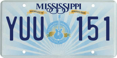 MS license plate YUU151