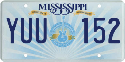 MS license plate YUU152