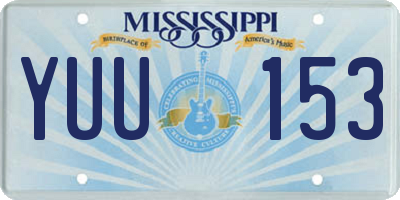MS license plate YUU153