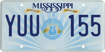MS license plate YUU155