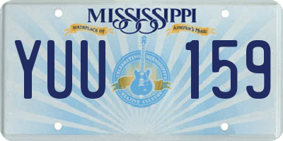 MS license plate YUU159