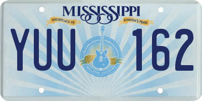 MS license plate YUU162