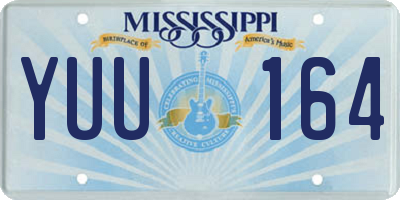 MS license plate YUU164