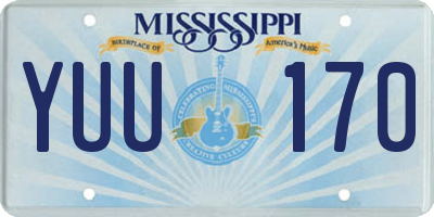 MS license plate YUU170
