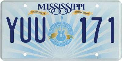 MS license plate YUU171