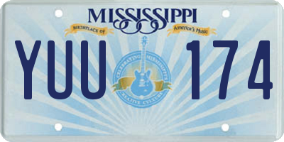 MS license plate YUU174