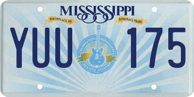 MS license plate YUU175