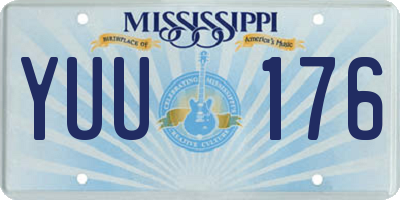 MS license plate YUU176