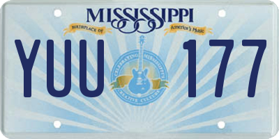 MS license plate YUU177