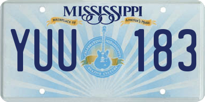 MS license plate YUU183