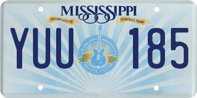 MS license plate YUU185