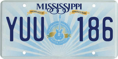 MS license plate YUU186