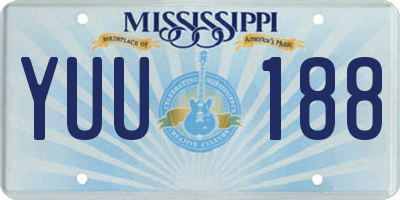 MS license plate YUU188