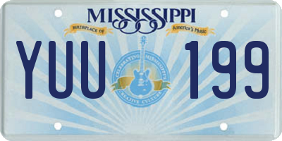 MS license plate YUU199