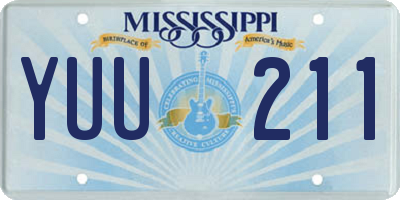 MS license plate YUU211