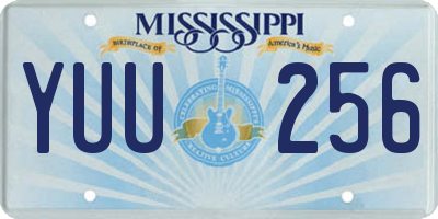 MS license plate YUU256