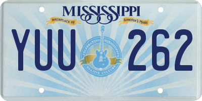 MS license plate YUU262