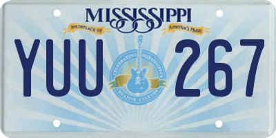 MS license plate YUU267