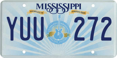 MS license plate YUU272