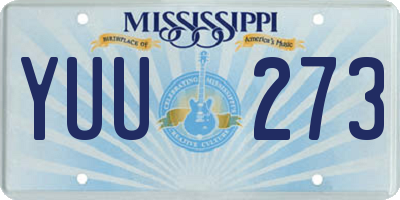 MS license plate YUU273