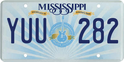 MS license plate YUU282