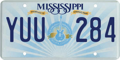 MS license plate YUU284