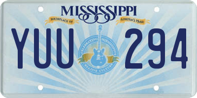 MS license plate YUU294