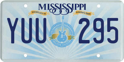 MS license plate YUU295