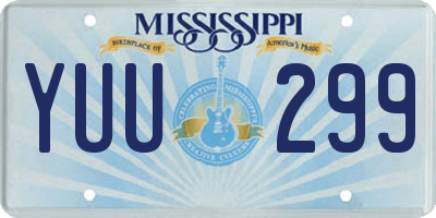 MS license plate YUU299