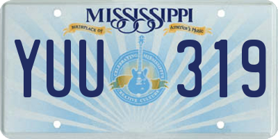 MS license plate YUU319