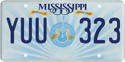 MS license plate YUU323